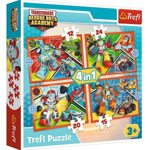 Puzzle Trefl 4w1 Akademia Transformersów